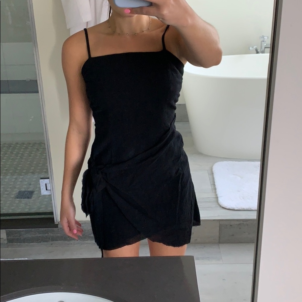 Black New Wrap Dress